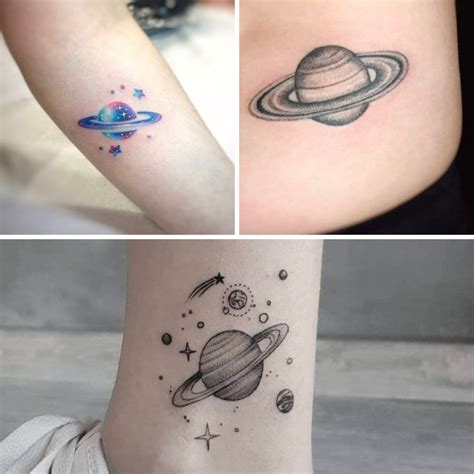 saturno tatto|61 Tatuajes de Saturno (Con el significado)